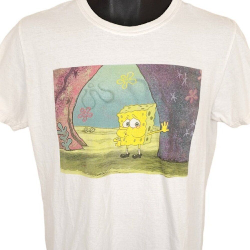SpongeBob SquarePants T Shirt Mens Size Medium White Nickelodeon Cartoon